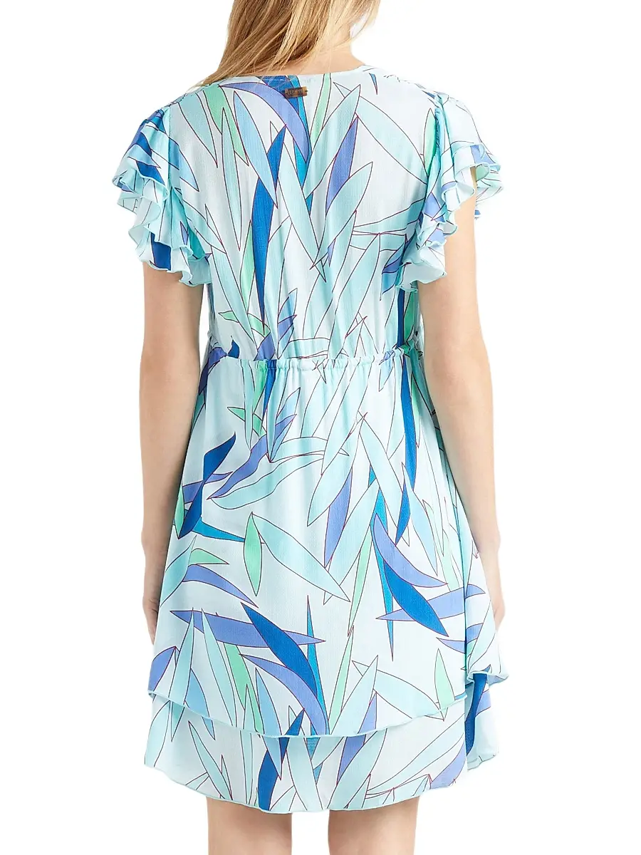 Vilebrequin Women's Abstract Tiered Ruffle Minidress | Thumbnail 4