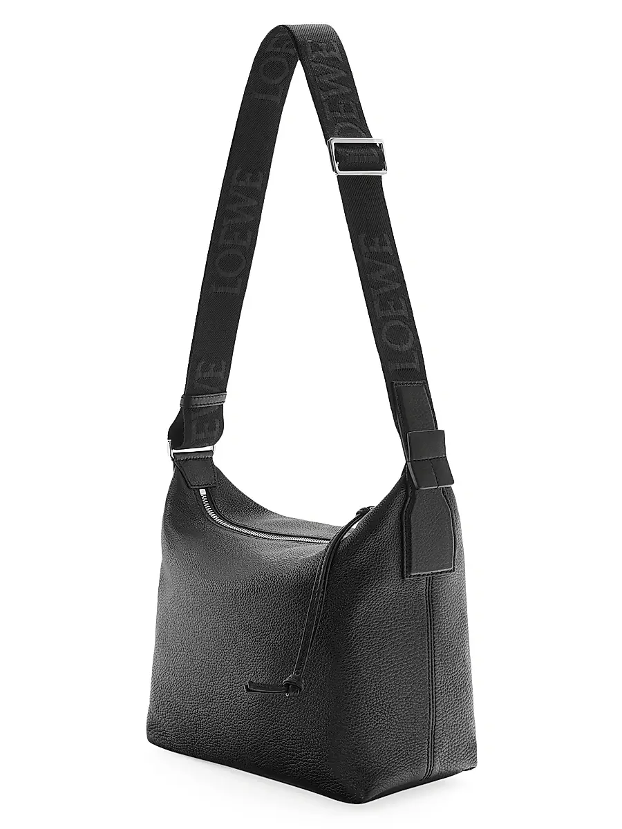 LOEWE Men's Cubi Leather Crossbody Bag - Black | Image 1 LOEWE Men's Cubi Leather Crossbody Bag - Black | Image 1