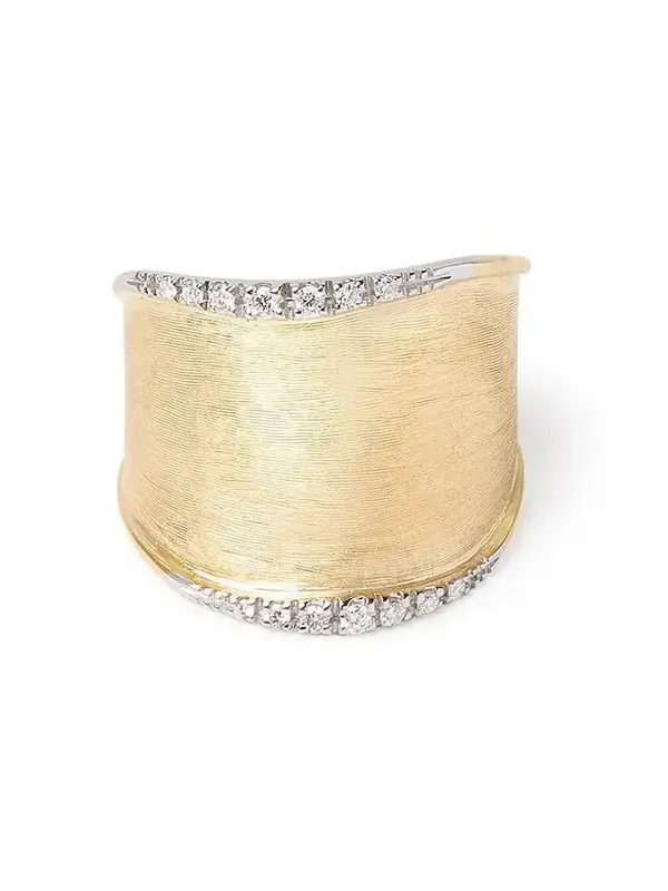 Large Diamond Lunaria Band Ring