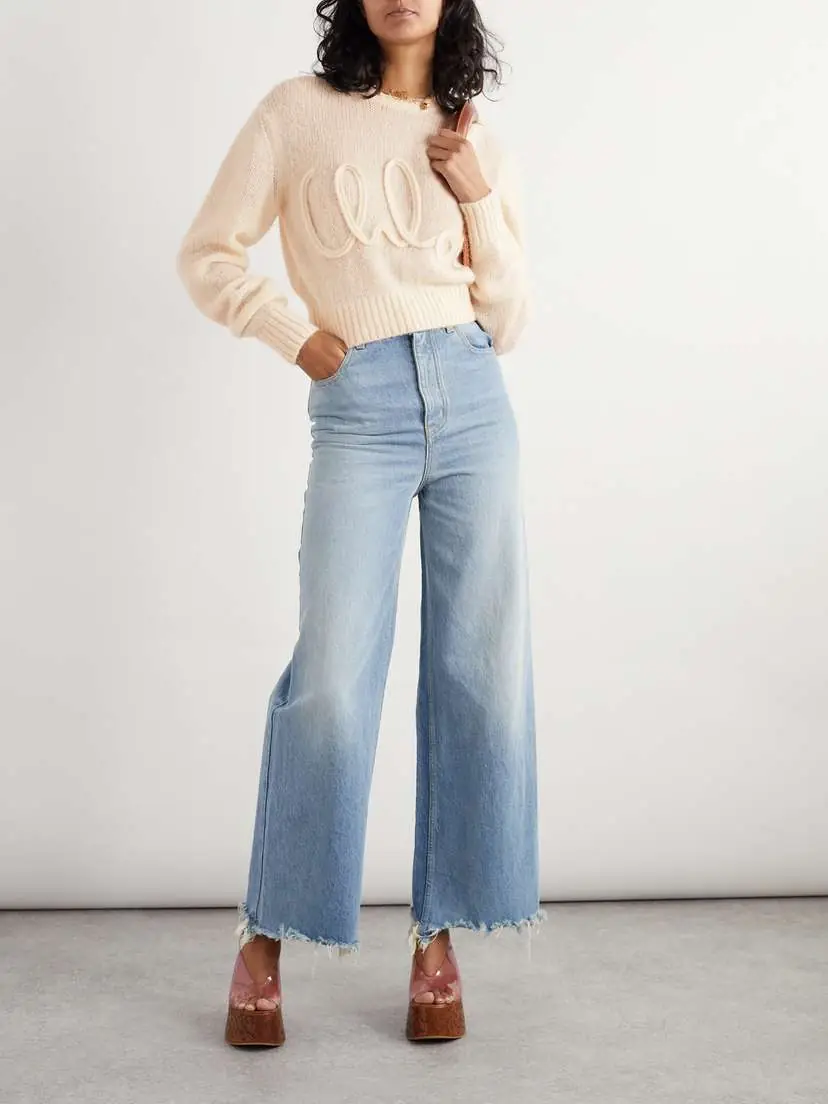 Chloé Embroidered Alpaca And Silk-blend Sweater | Thumbnail 2