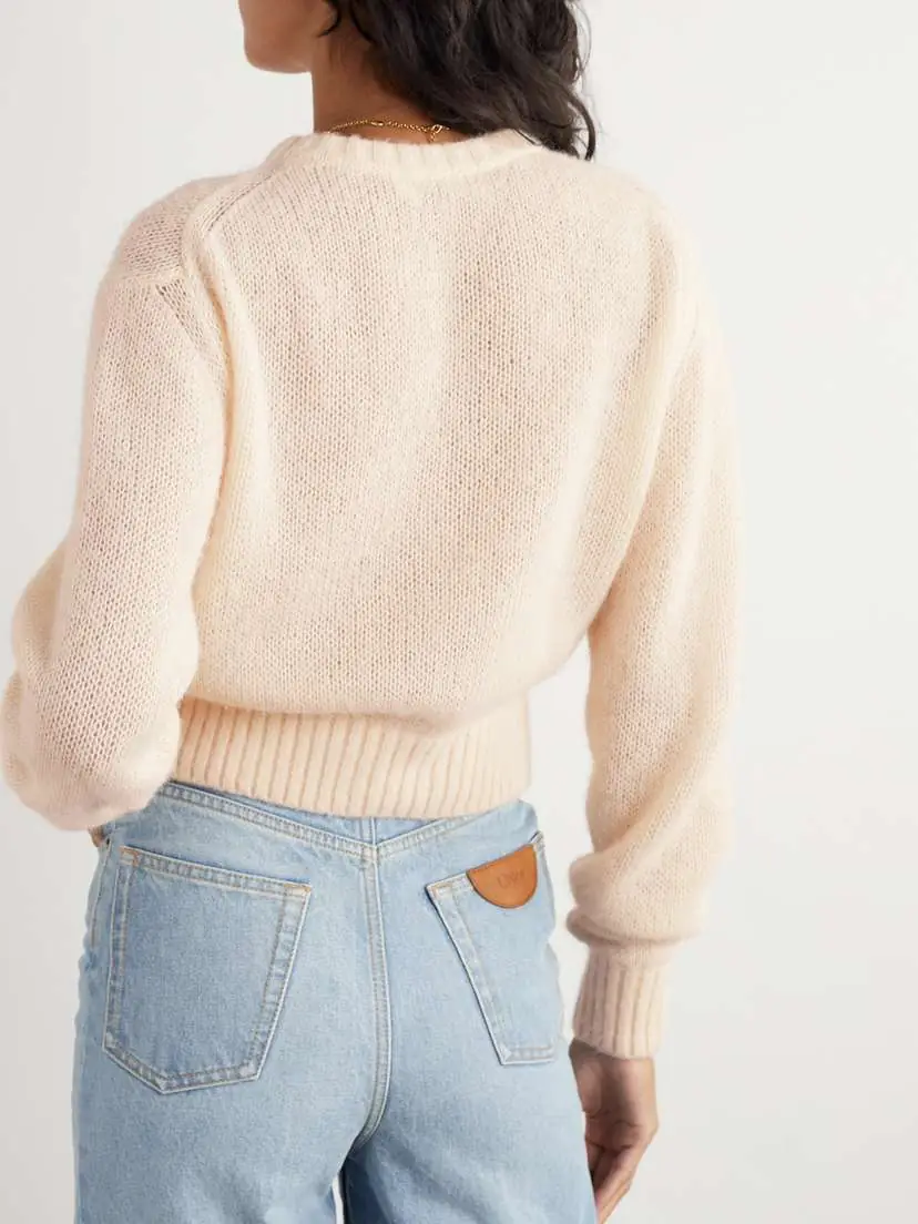 Chloé Embroidered Alpaca And Silk-blend Sweater | Thumbnail 3