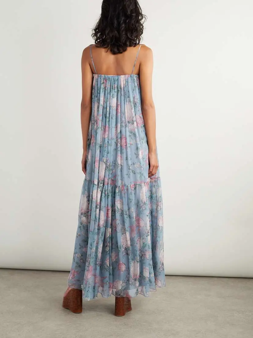 Chloé Gathered Floral-print Silk Maxi Dress | Thumbnail 3