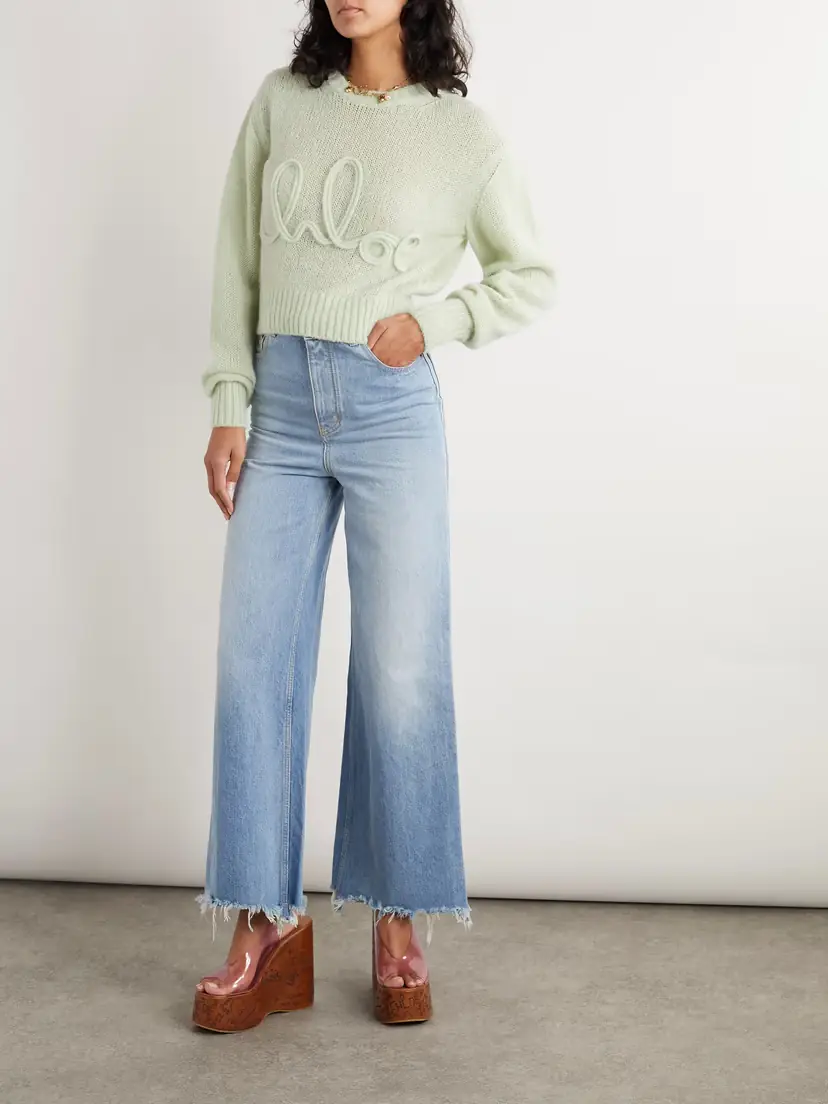 Chloé Embroidered Alpaca And Silk-blend Sweater | Thumbnail 2