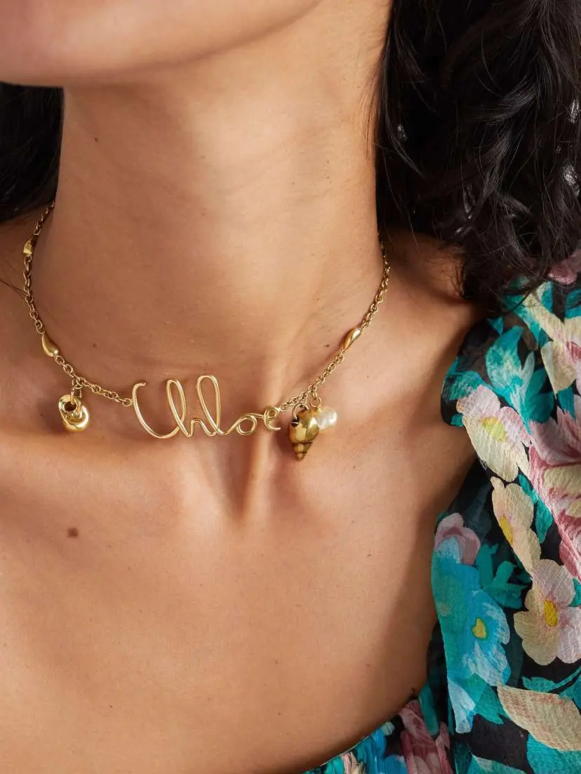 Chloé tone Faux Pearl Necklace | Thumbnail 2 Chloé tone Faux Pearl Necklace | Thumbnail 2