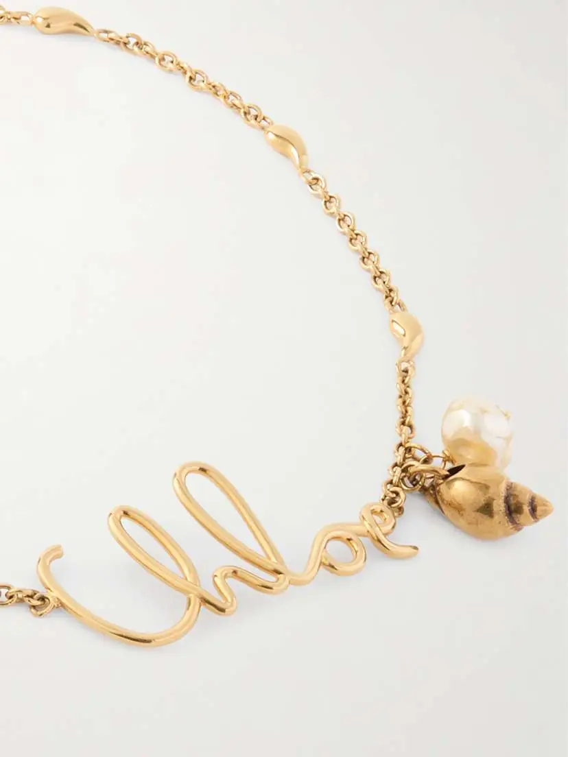 Chloé tone Faux Pearl Necklace | Thumbnail 4 Chloé tone Faux Pearl Necklace | Thumbnail 4
