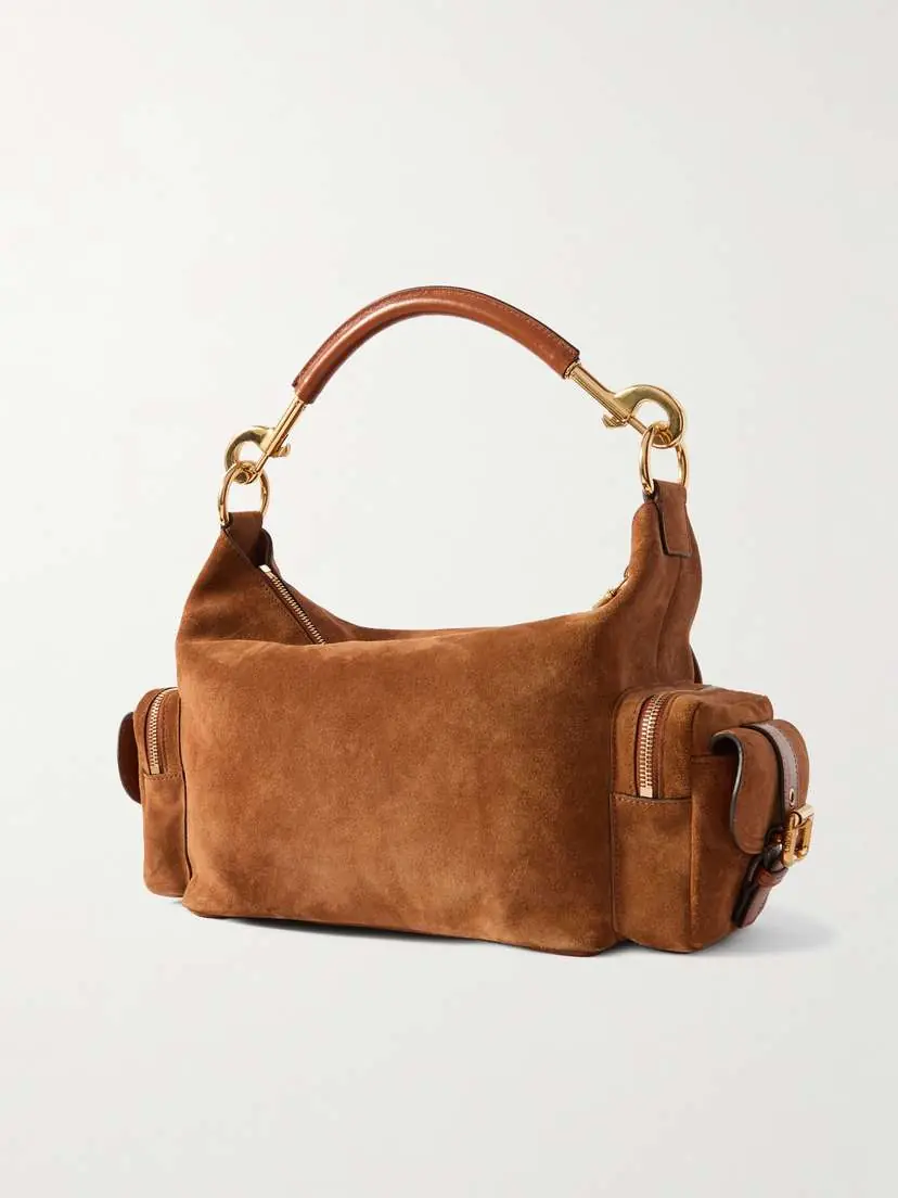 Chloé Camera Leather-trimmed Suede Shoulder Bag | Thumbnail 3 Chloé Camera Leather-trimmed Suede Shoulder Bag | Thumbnail 3