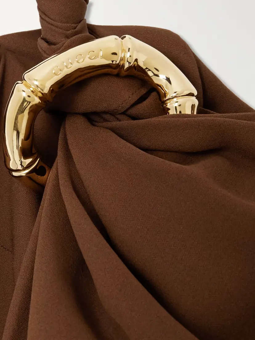 Gucci Cape-effect Embellished Silk-crepe Midi Dress | Thumbnail 5