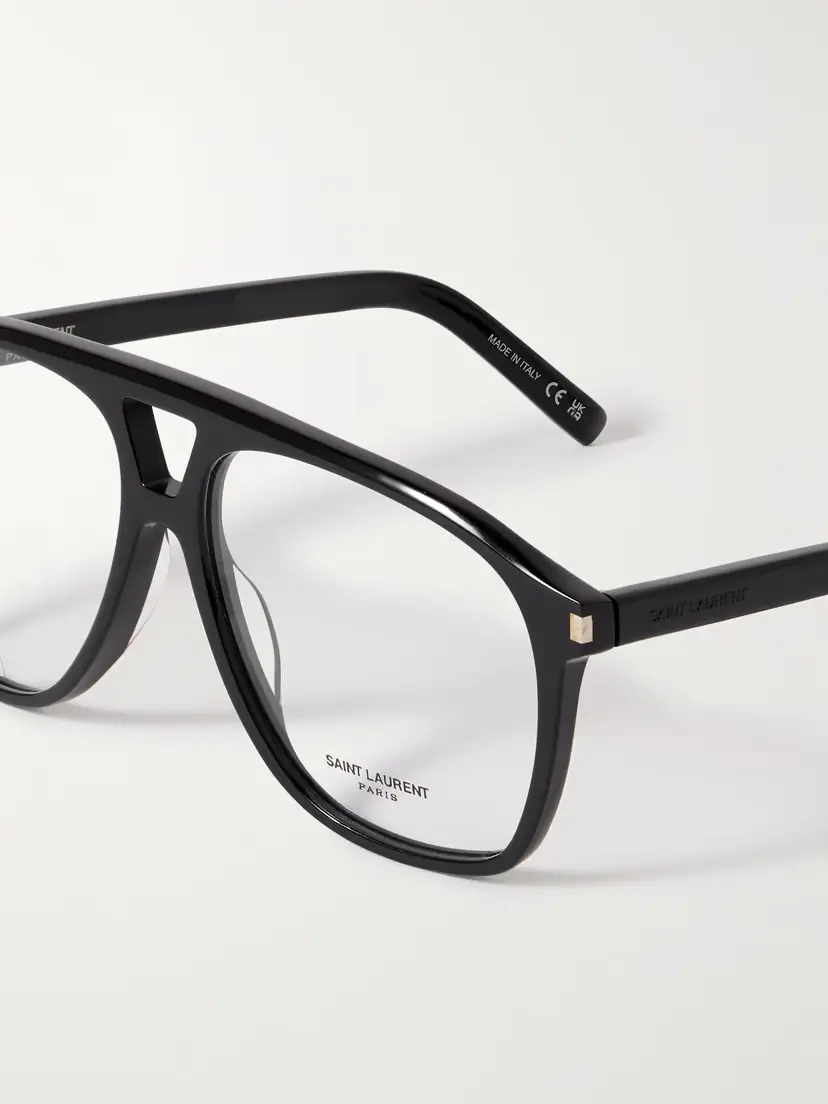 Saint Laurent Eyewear Dune Aviator-style Acetate Optical Glasses | Thumbnail 4
