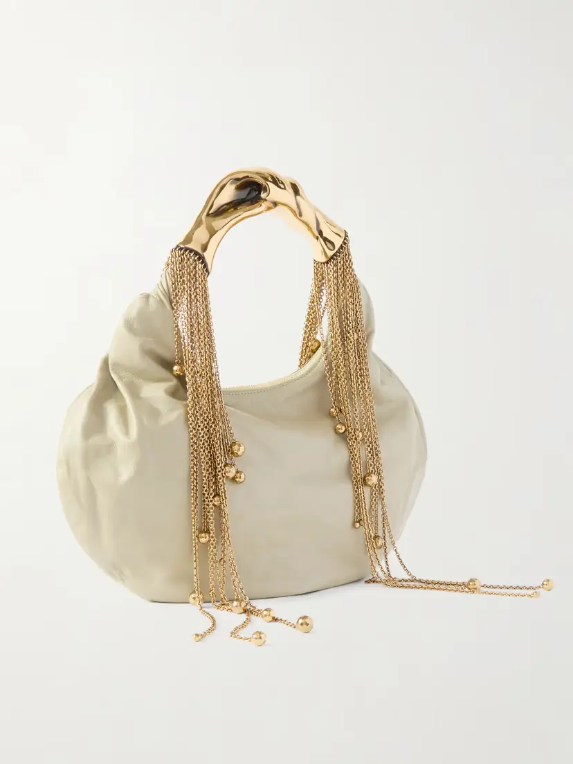 Chloé Twisted Shell Embellished Leather Tote | Thumbnail 3 Chloé Twisted Shell Embellished Leather Tote | Thumbnail 3