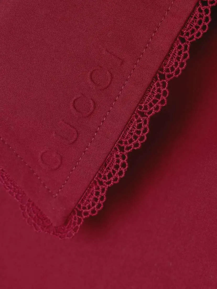 Gucci Oversized Tie-detailed Embossed Lace-trimmed Cotton-poplin Shirt | Thumbnail 6 Gucci Oversized Tie-detailed Embossed Lace-trimmed Cotton-poplin Shirt | Thumbnail 6