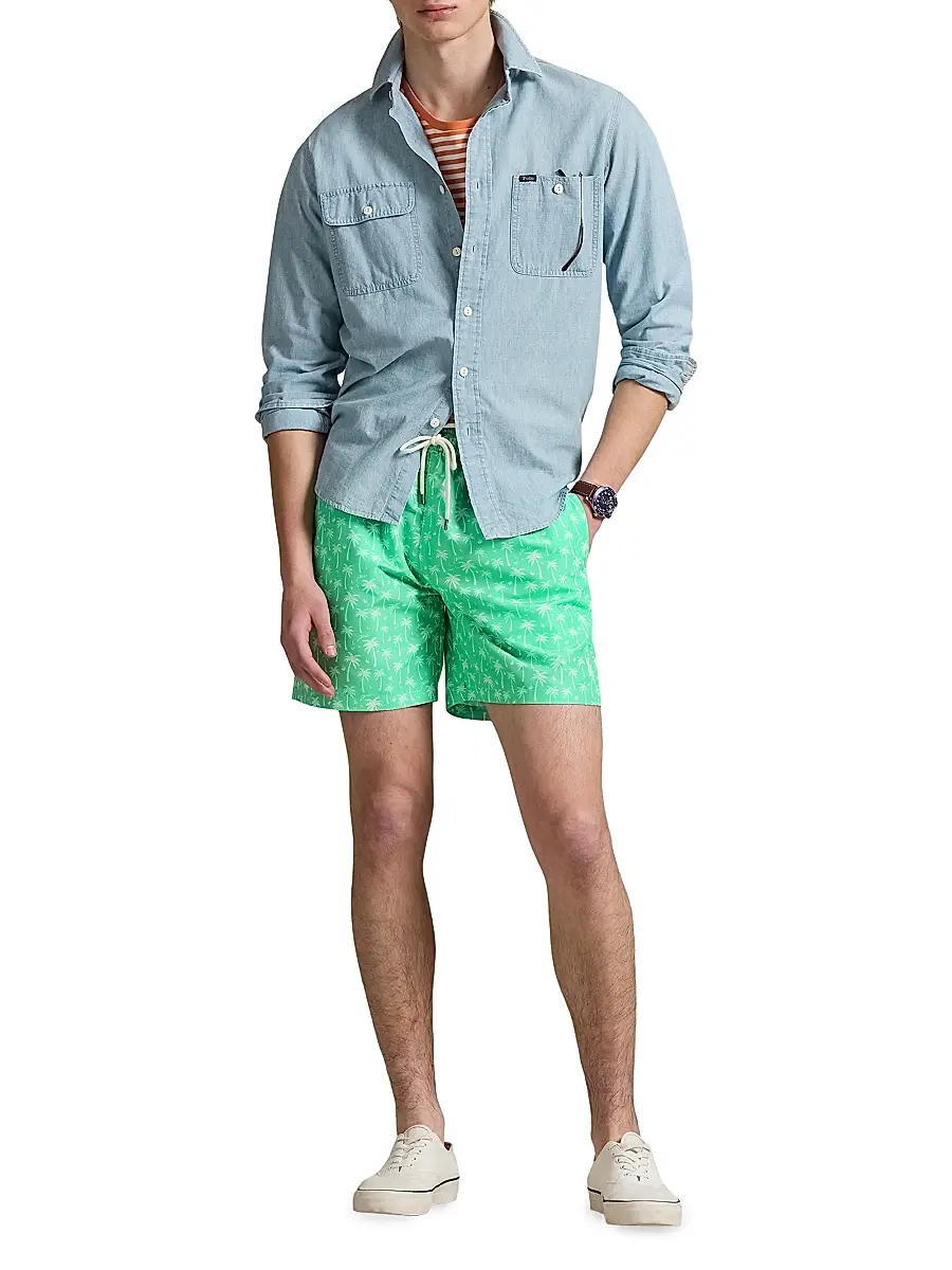 Polo Ralph Lauren Men's 5.75'' Traveler Classic Swim Trunks - Polo Palms | Thumbnail 2