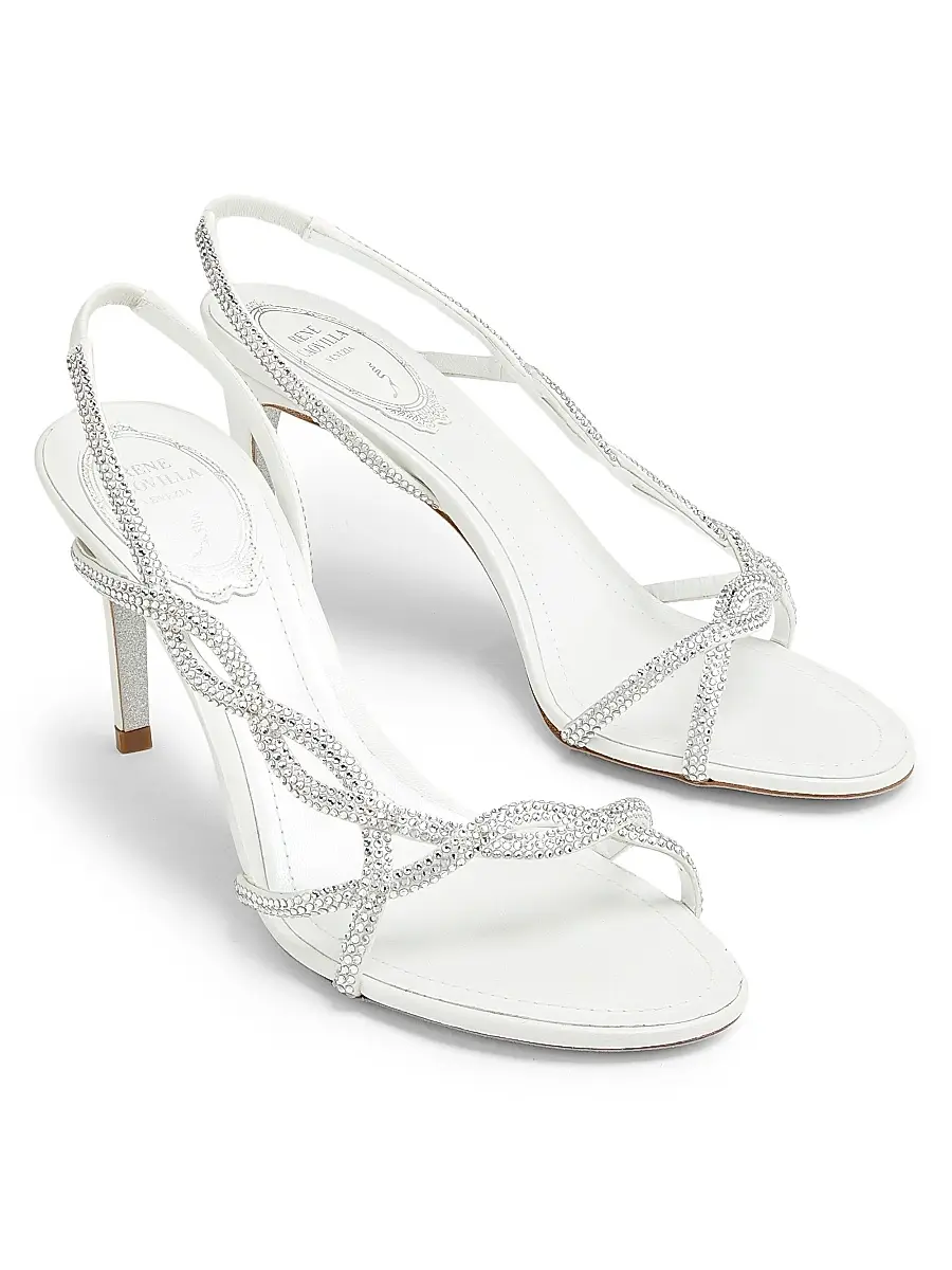 René Caovilla Women's 80MM Satin Strappy Sandals | Thumbnail 2 René Caovilla Women's 80MM Satin Strappy Sandals | Thumbnail 2