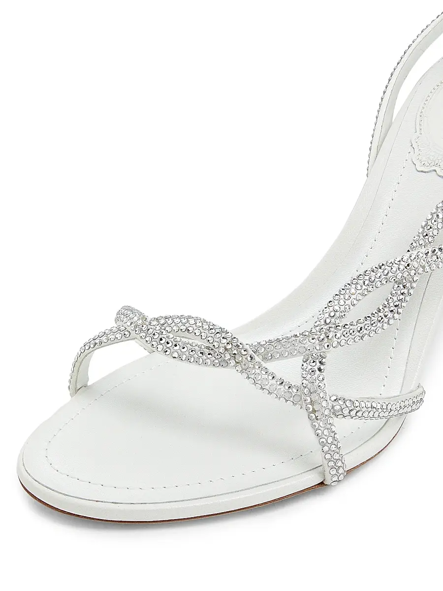 René Caovilla Women's 80MM Satin Strappy Sandals | Thumbnail 6 René Caovilla Women's 80MM Satin Strappy Sandals | Thumbnail 6