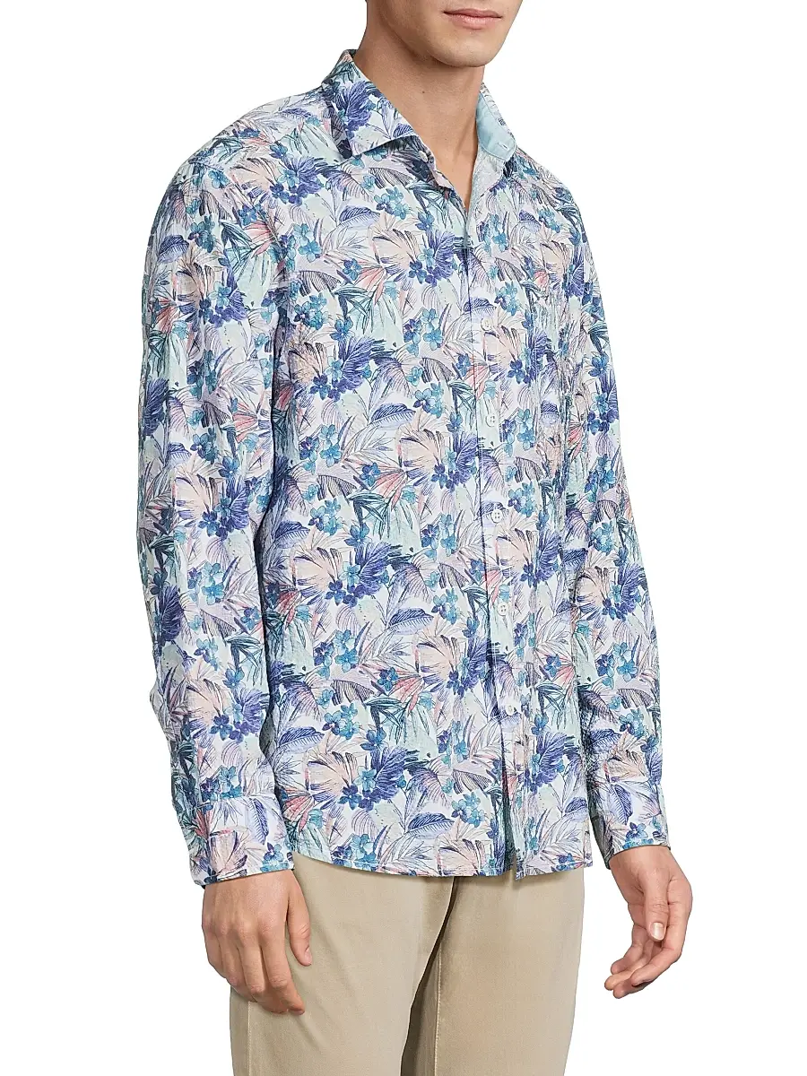 Tommy Bahama Men's Nova Wave Amalfi Gardens Floral Stretch-Cotton Shirt | Thumbnail 4 Tommy Bahama Men's Nova Wave Amalfi Gardens Floral Stretch-Cotton Shirt | Thumbnail 4