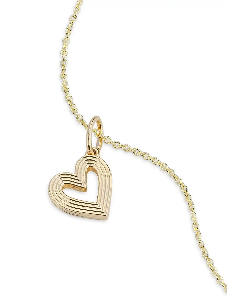 Sydney Evan Women's Love Notes 14K Yellow Gold Fluted Heart Pendant Necklace | Thumbnail 3 Sydney Evan Women's Love Notes 14K Yellow Gold Fluted Heart Pendant Necklace | Thumbnail 3