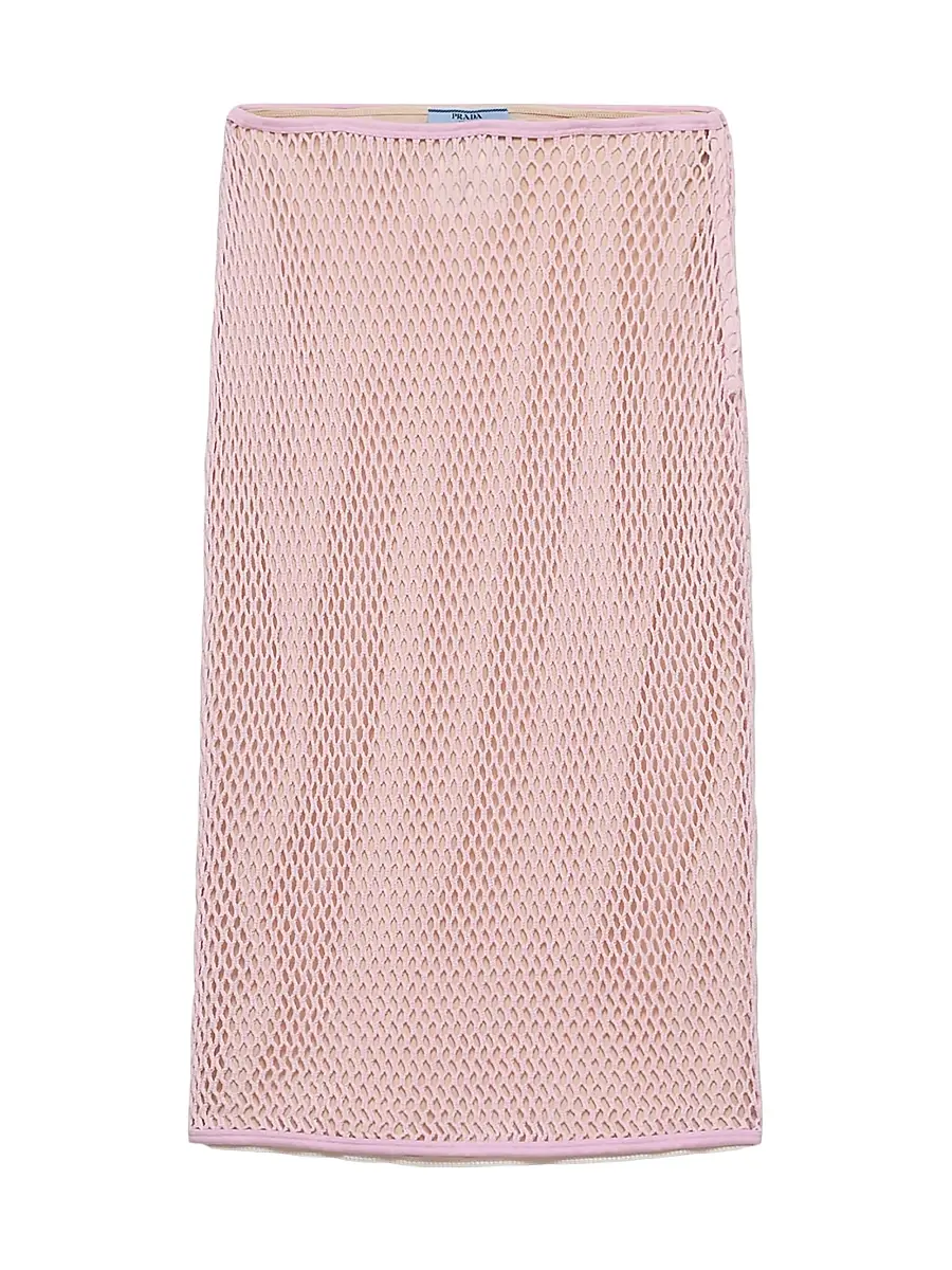 Prada Women's Cotton Mesh Skirt - Pink | Image 1 Prada Women's Cotton Mesh Skirt - Pink | Image 1