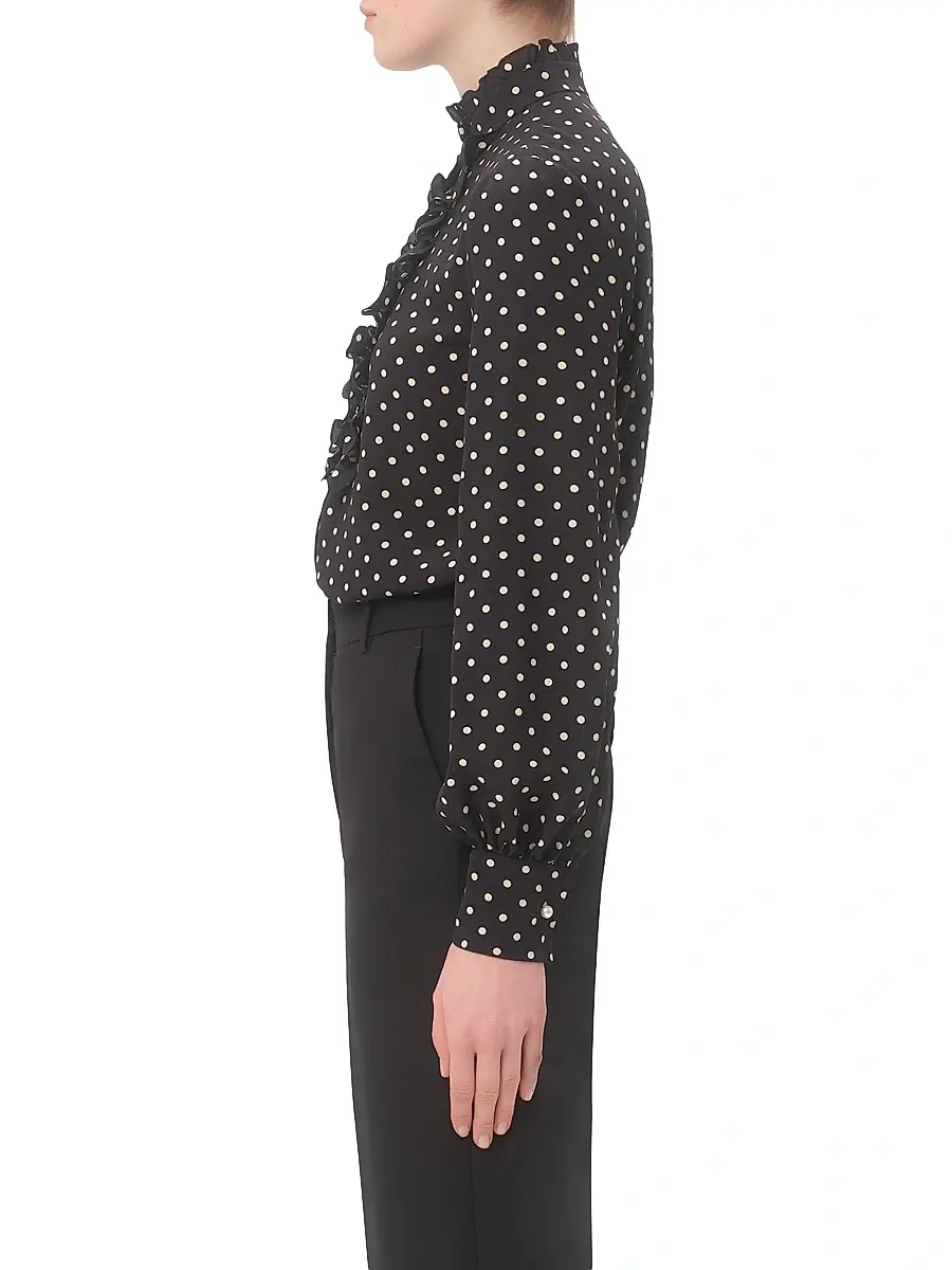 Valentino Women's Crepe De Chine Shirt | Thumbnail 4