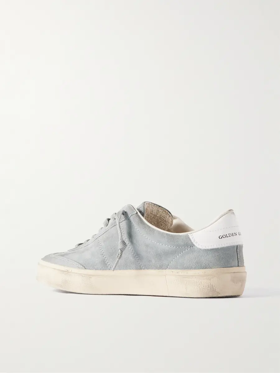 Golden Goose Soul-Star Distressed Leather-Trimmed Suede Sneakers - Men | Thumbnail 4