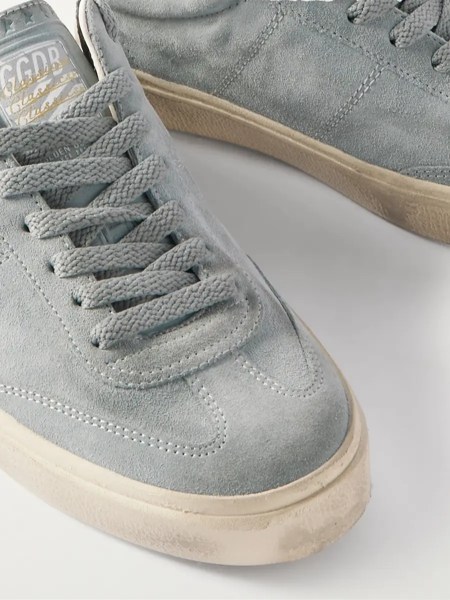 Golden Goose Soul-Star Distressed Leather-Trimmed Suede Sneakers - Men | Thumbnail 5