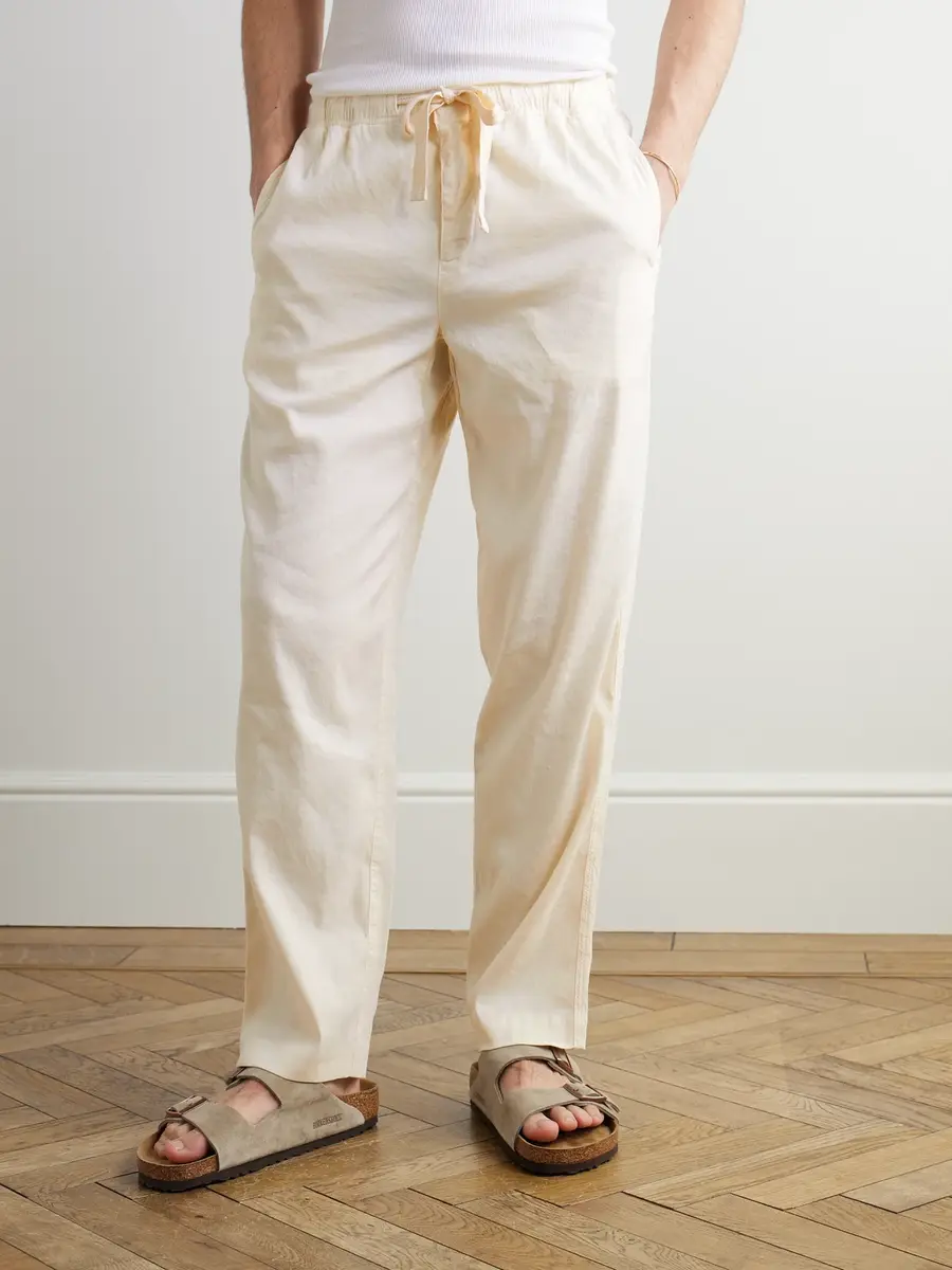 Orlebar Brown Alex Tapered Stretch Linen and Lyocell-Blend Drawstring Trousers - Men | Thumbnail 3