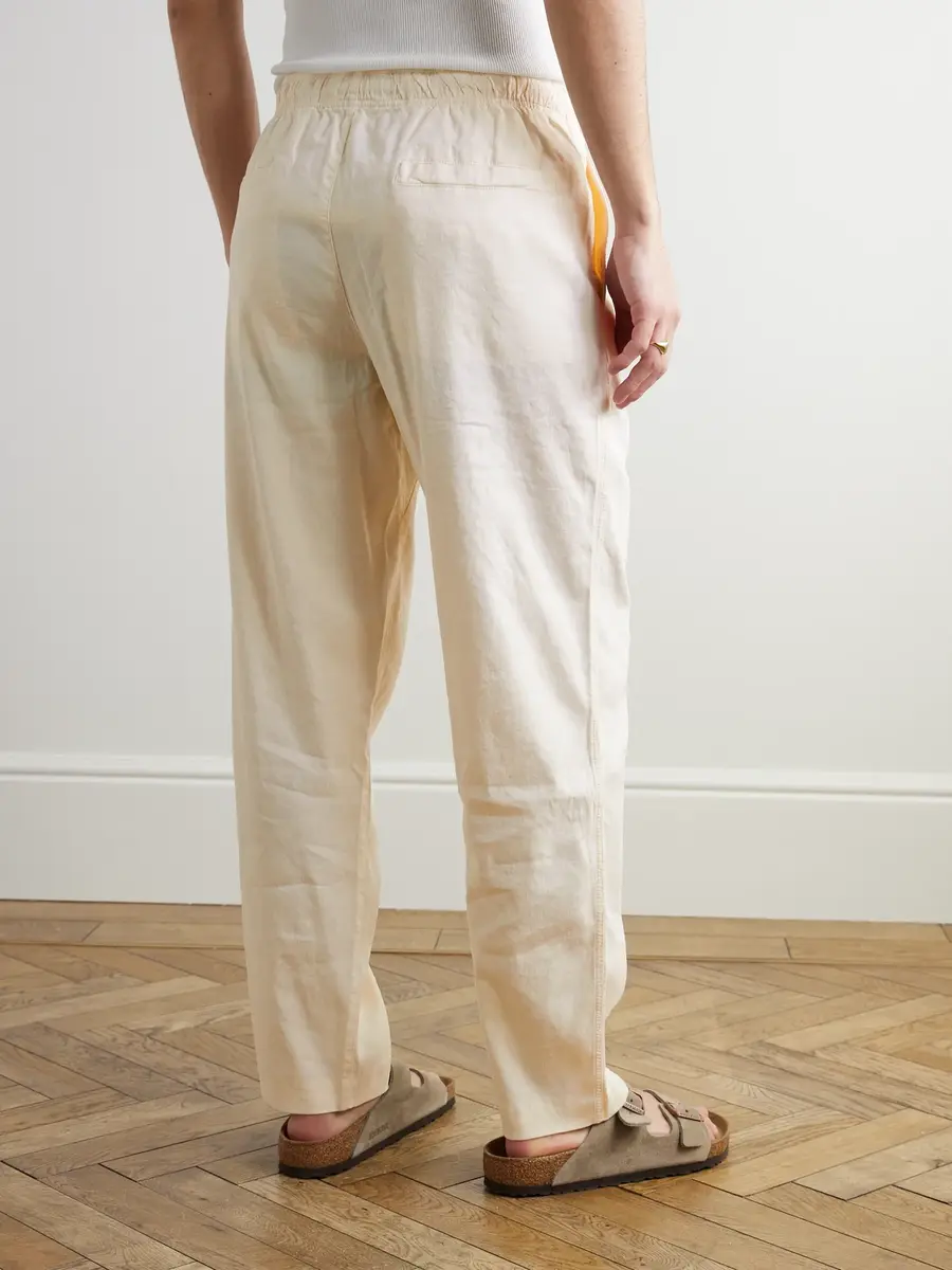 Orlebar Brown Alex Tapered Stretch Linen and Lyocell-Blend Drawstring Trousers - Men | Thumbnail 4