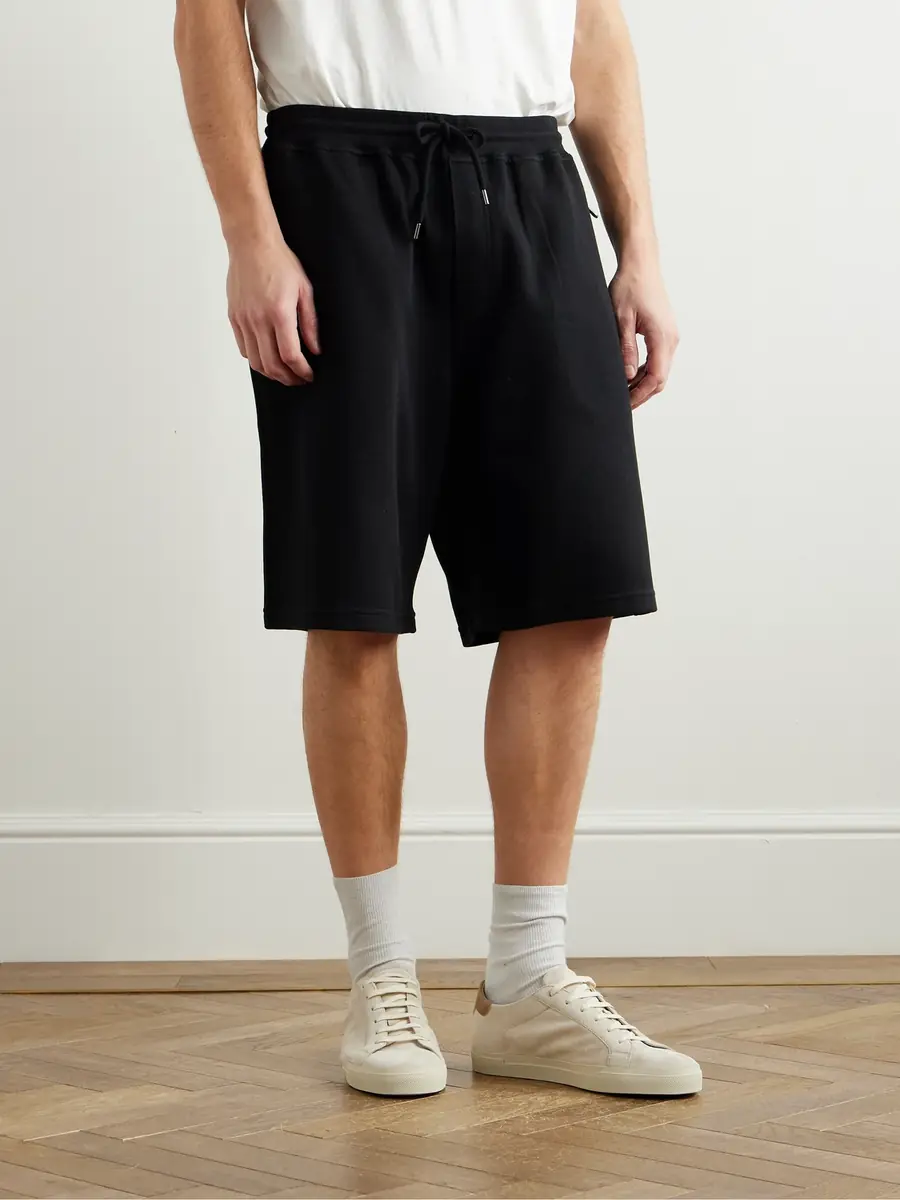 Brunello Cucinelli Straight-Leg Cotton-Blend Jersey Drawstring Shorts - Men | Thumbnail 3 Brunello Cucinelli Straight-Leg Cotton-Blend Jersey Drawstring Shorts - Men | Thumbnail 3