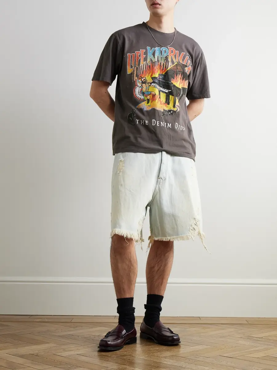 KAPITAL Printed Cotton-Jersey T-Shirt - Men | Thumbnail 2