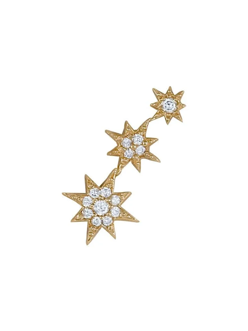 Diamond Starburst Zig Zag Ear End Diamond Starburst Zig Zag Ear End