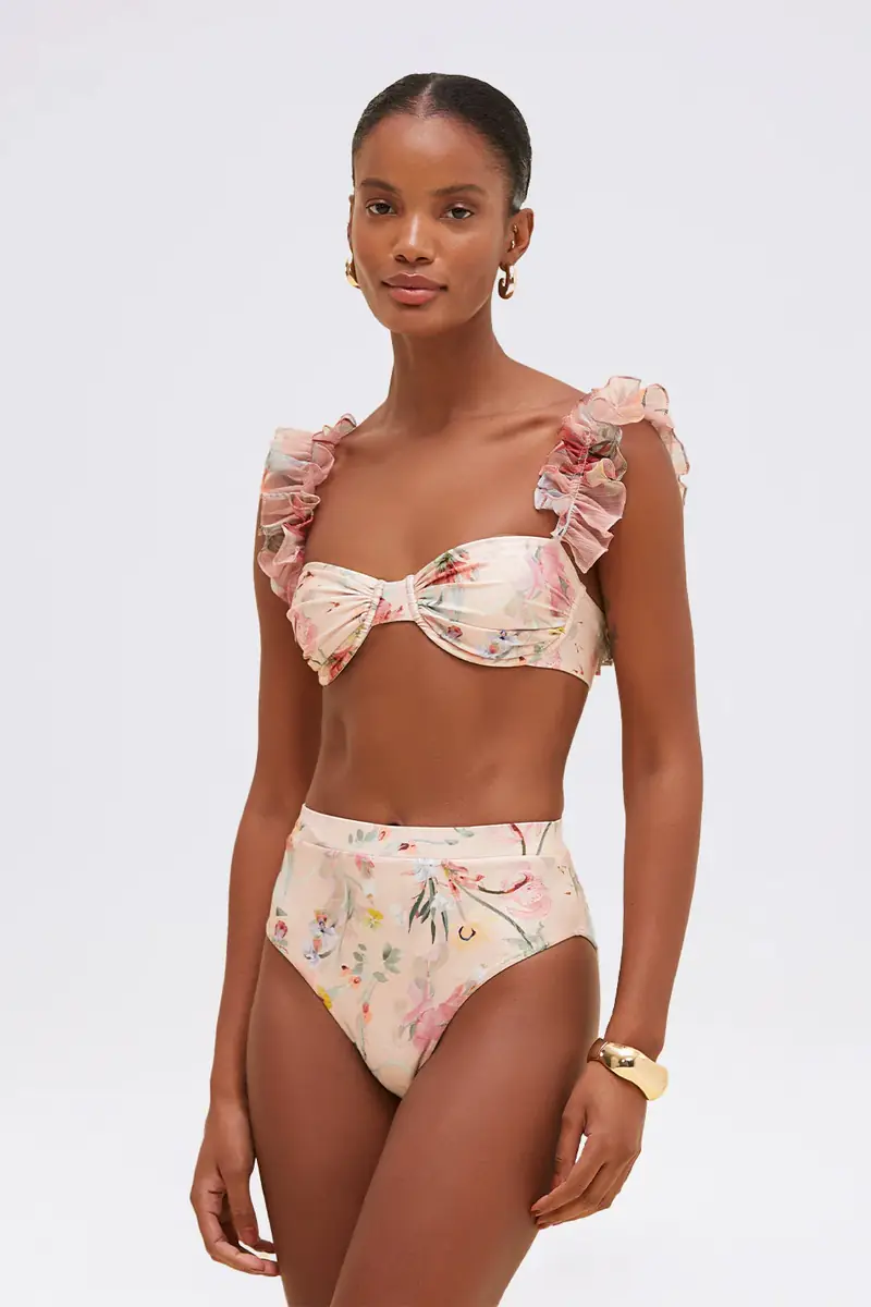 PatBo LILY FLOWER HIGH WAIST BIKINI BOTTOM | Thumbnail 4