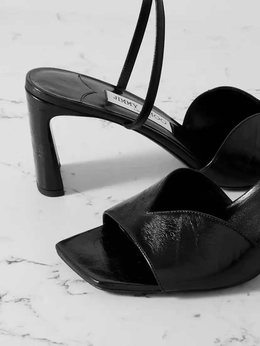 Jimmy Choo Karli 75 Textured-leather Sandals | Thumbnail 4