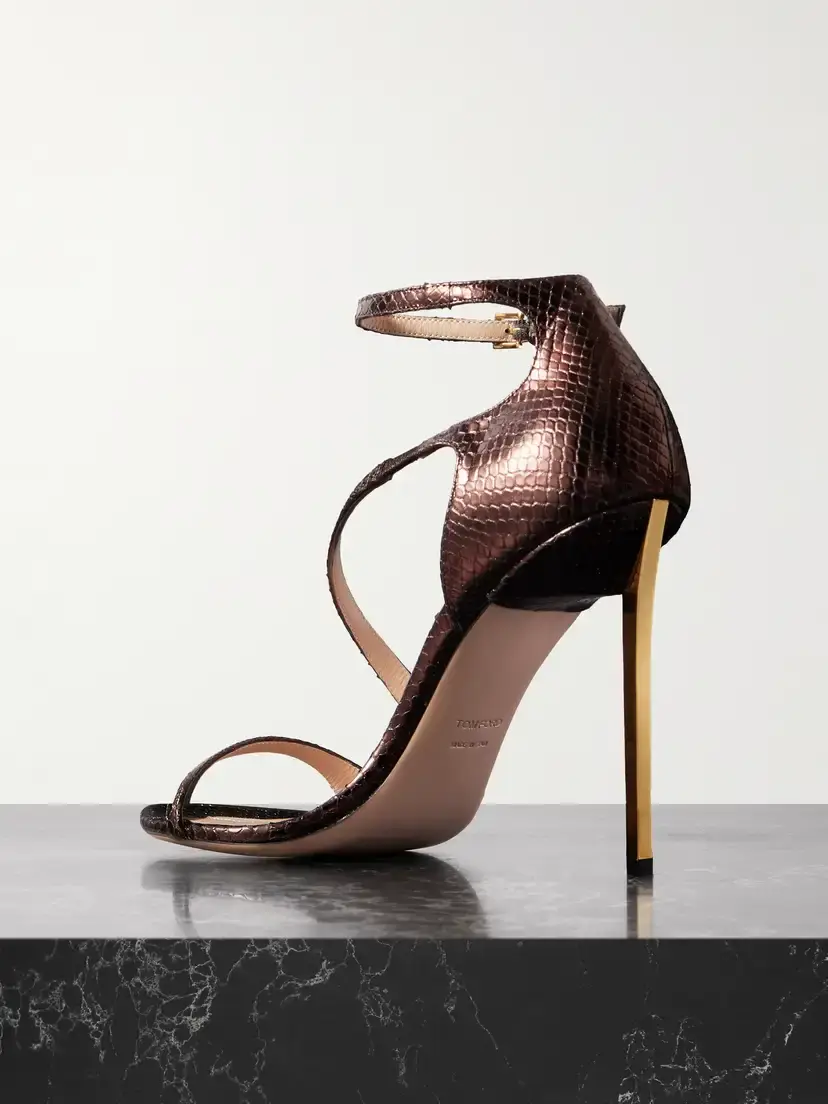 Tom Ford Newton Snake-effect Leather Sandals | Thumbnail 3 Tom Ford Newton Snake-effect Leather Sandals | Thumbnail 3