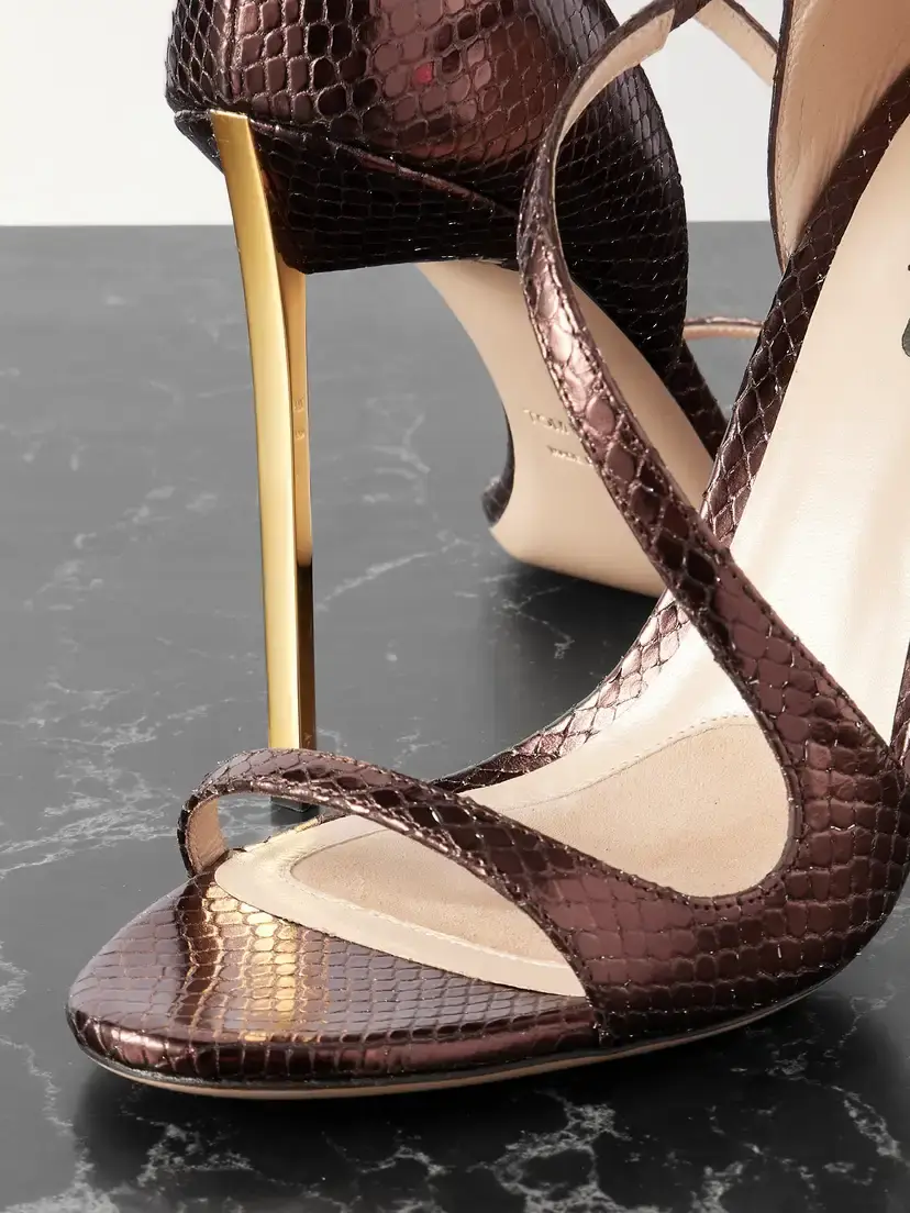 Tom Ford Newton Snake-effect Leather Sandals | Thumbnail 4 Tom Ford Newton Snake-effect Leather Sandals | Thumbnail 4