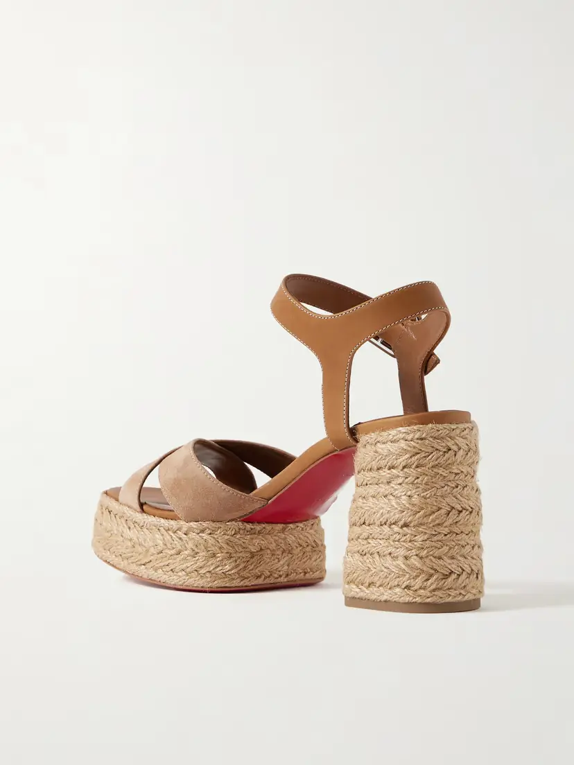 Christian Louboutin Calakala 70 Nubuck And Suede Espadrille Platform Sandals | Thumbnail 3