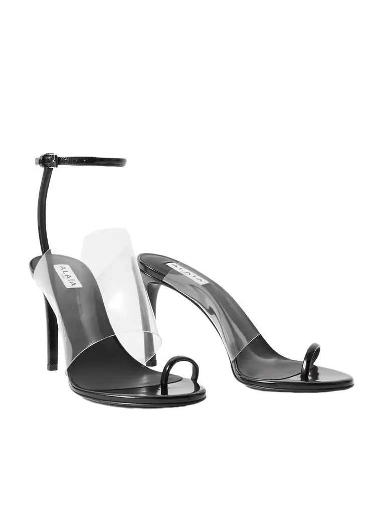 Alaïa Asymmetric Patent-leather And Pvc Sandals | Image 1 Alaïa Asymmetric Patent-leather And Pvc Sandals | Image 1