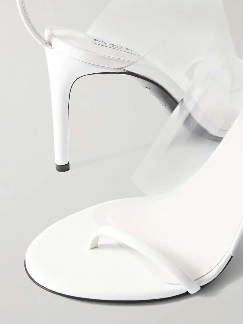 Alaïa Asymmetric Patent-leather And Pvc Sandals | Thumbnail 4 Alaïa Asymmetric Patent-leather And Pvc Sandals | Thumbnail 4