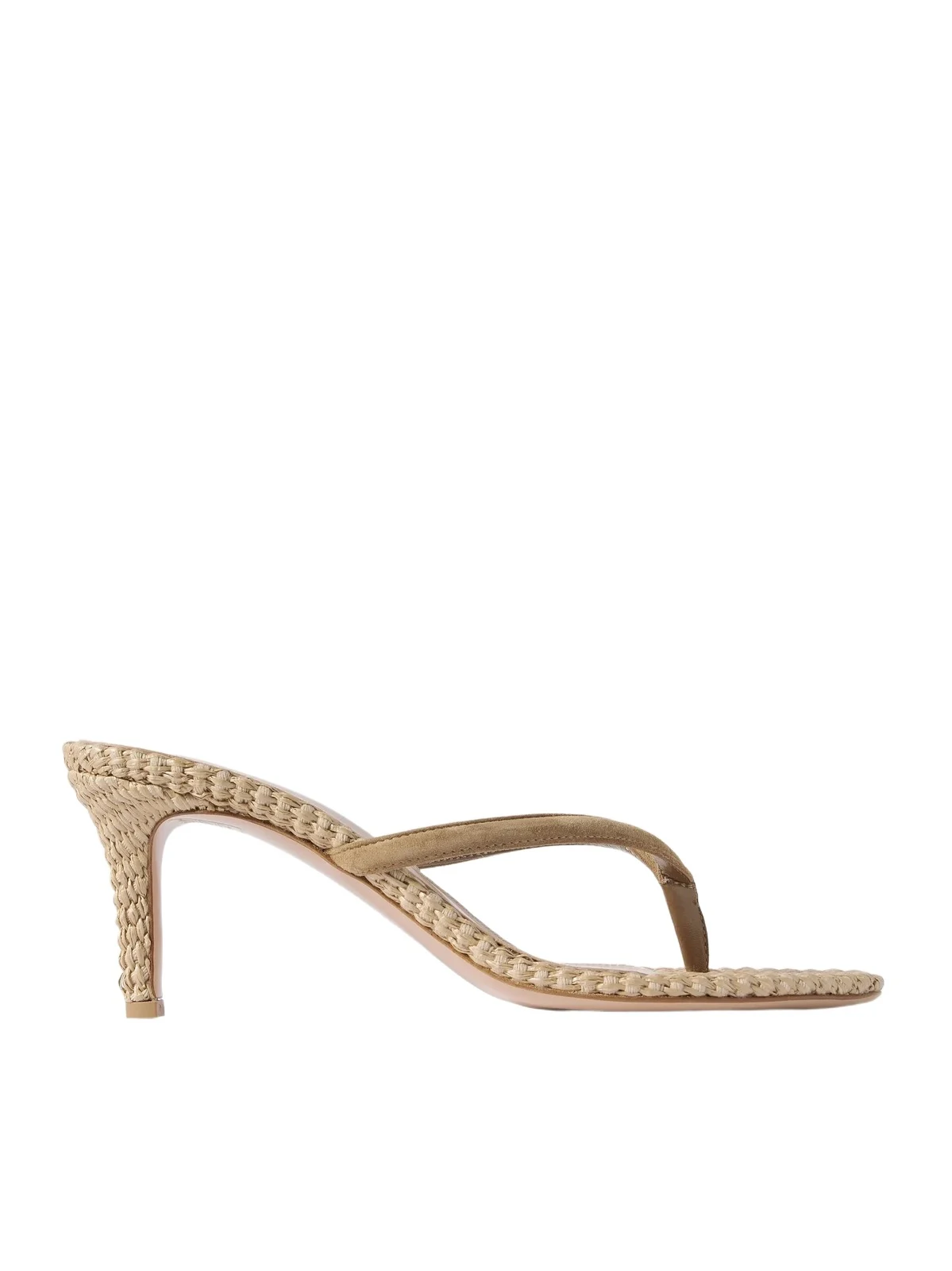 Calypso 70 Suede-trimmed Raffia Sandals Calypso 70 Suede-trimmed Raffia Sandals