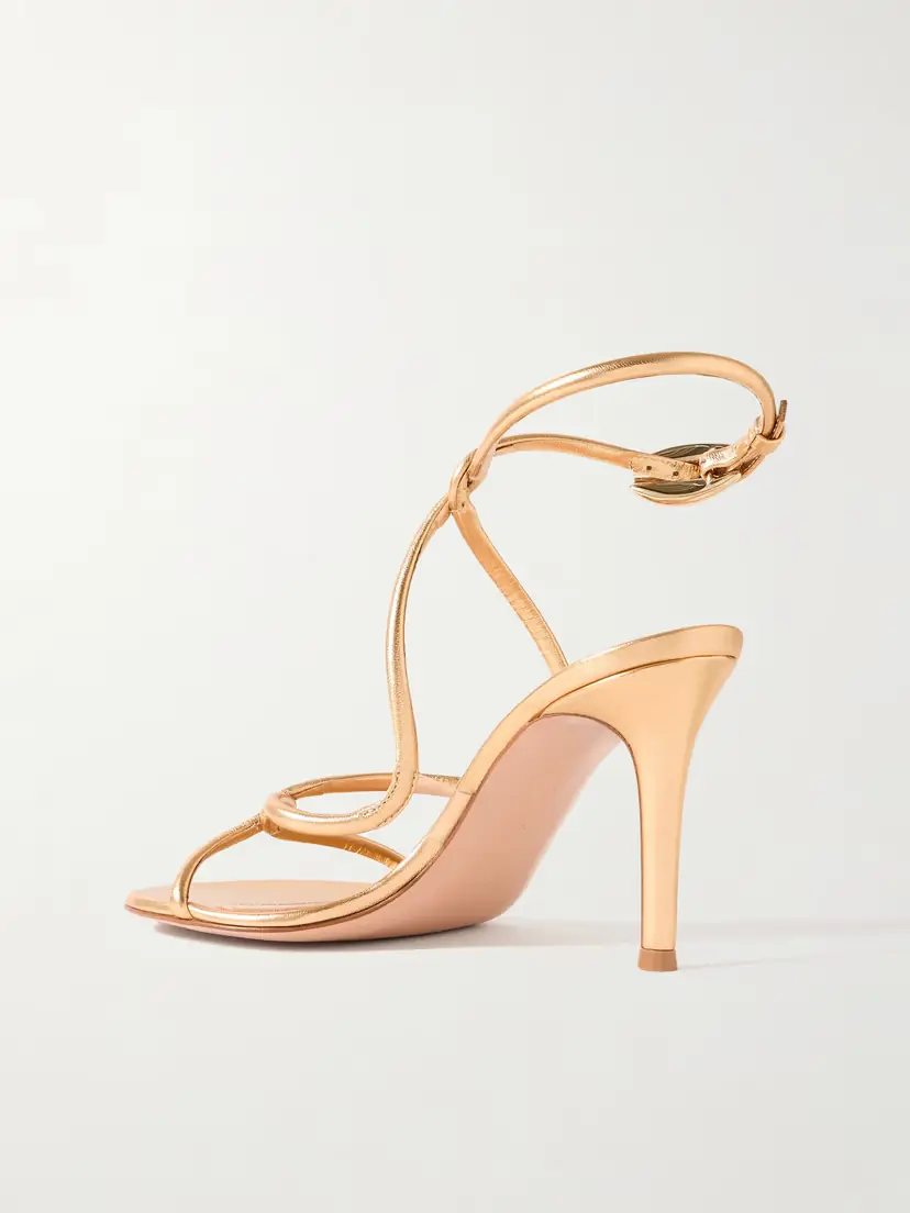 Gianvito Rossi Black Mamba 85 Metallic Leather Sandals | Thumbnail 3 Gianvito Rossi Black Mamba 85 Metallic Leather Sandals | Thumbnail 3