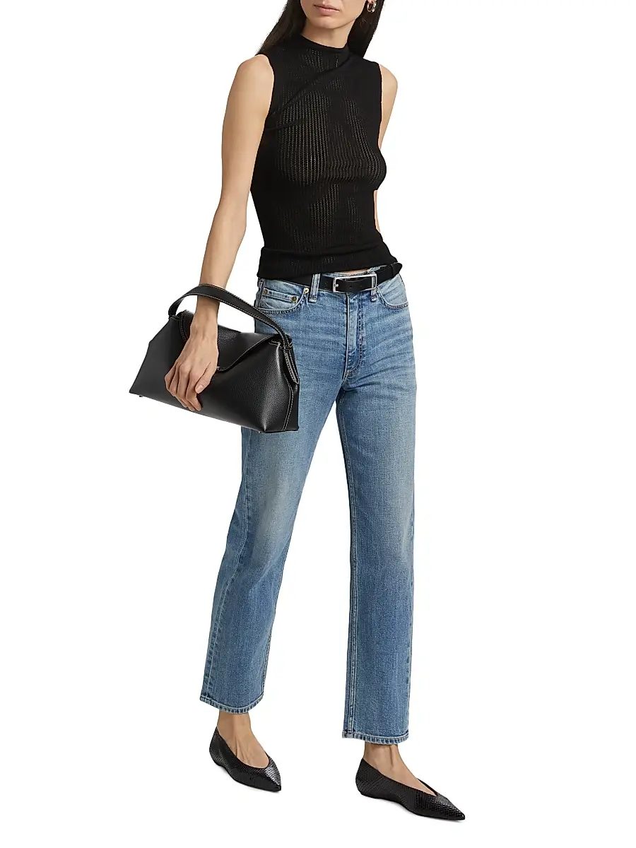rag & bone Women's Harlow Mid-Rise Straight Ankle Jeans | Thumbnail 2 rag & bone Women's Harlow Mid-Rise Straight Ankle Jeans | Thumbnail 2