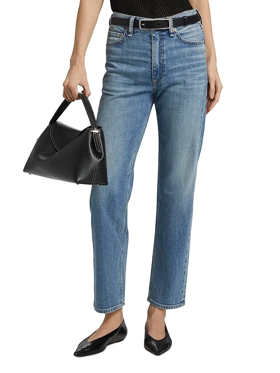 rag & bone Women's Harlow Mid-Rise Straight Ankle Jeans | Thumbnail 3 rag & bone Women's Harlow Mid-Rise Straight Ankle Jeans | Thumbnail 3