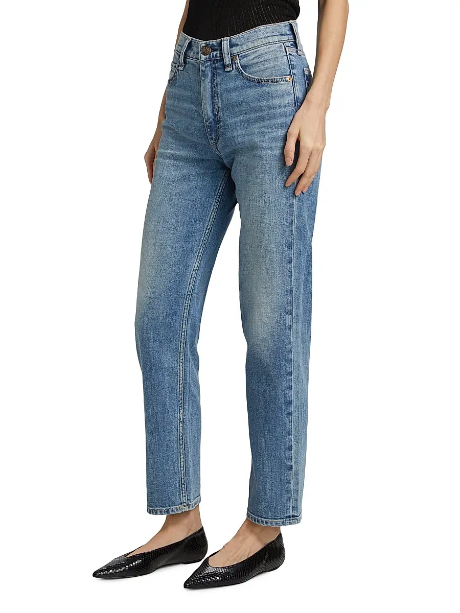 rag & bone Women's Harlow Mid-Rise Straight Ankle Jeans | Thumbnail 4 rag & bone Women's Harlow Mid-Rise Straight Ankle Jeans | Thumbnail 4