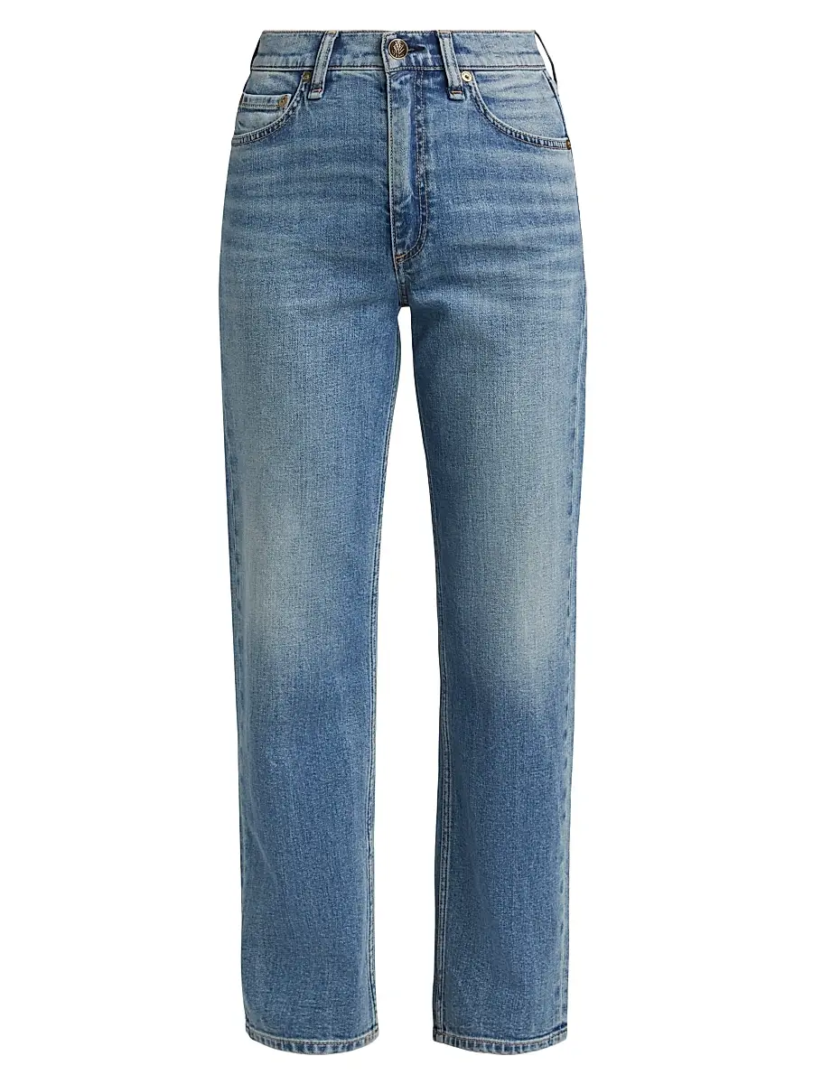 rag & bone Women's Harlow Mid-Rise Straight Ankle Jeans
