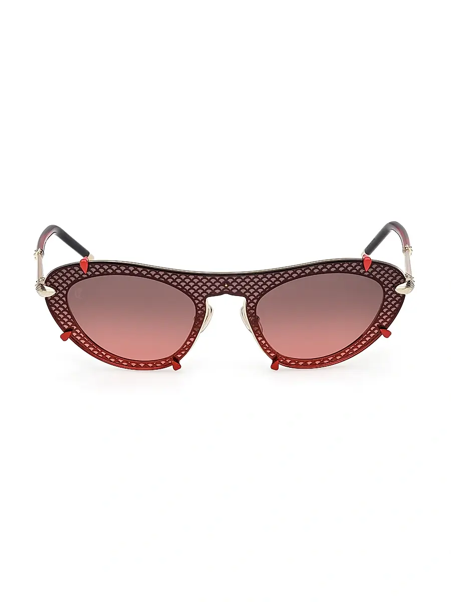 Christian Louboutin Women's Cat-Eye Sunglasses - Pale Gold Red | Thumbnail 2 Christian Louboutin Women's Cat-Eye Sunglasses - Pale Gold Red | Thumbnail 2