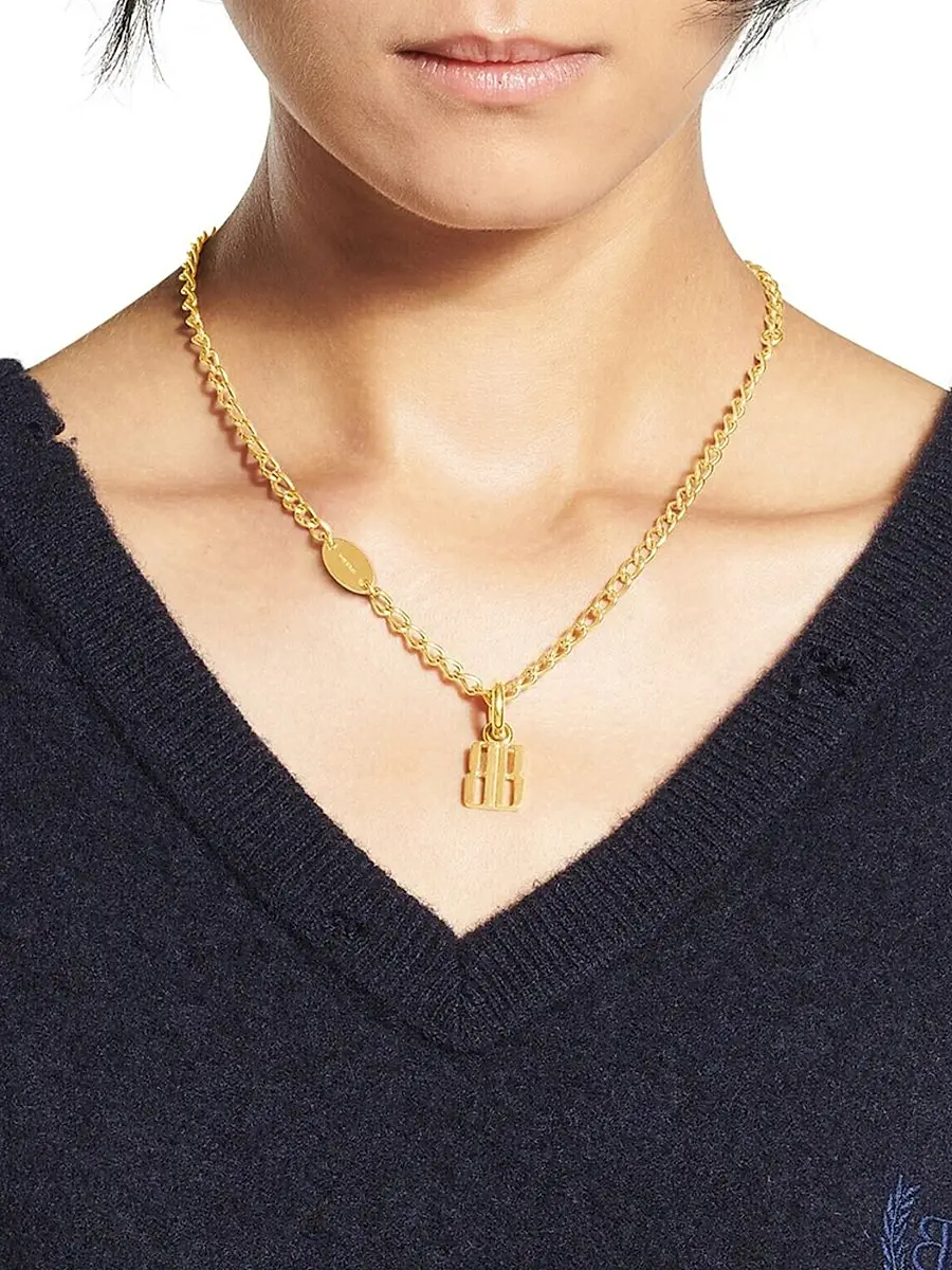 Balenciaga Women's Nano Thin Necklace - Gold | Thumbnail 2