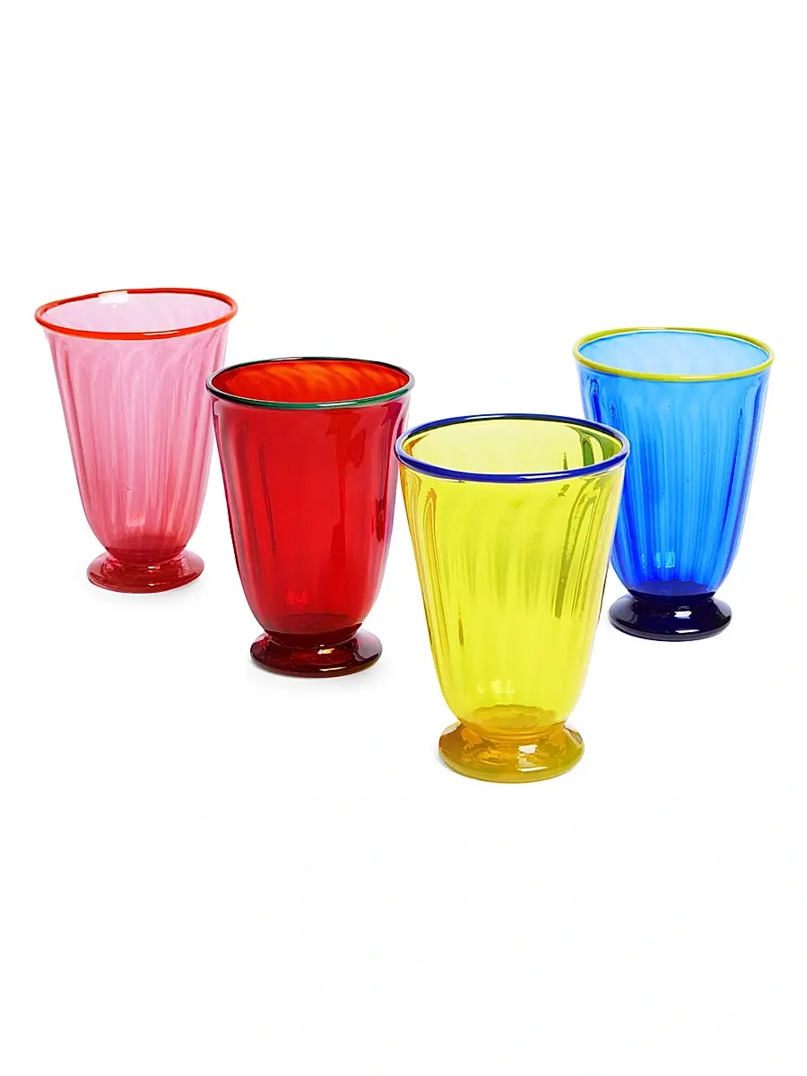 La DoubleJ Rainbow Glasses Set of 4 - Mix Multicolor | Image 1 La DoubleJ Rainbow Glasses Set of 4 - Mix Multicolor | Image 1