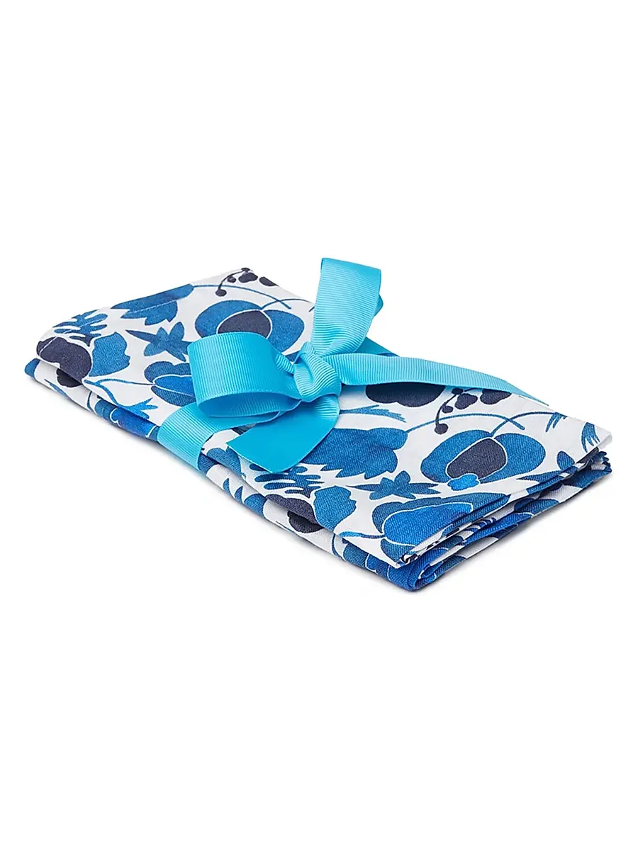 La DoubleJ Large Napkin Set of 2 - Wildbird Small Blue | Image 1 La DoubleJ Large Napkin Set of 2 - Wildbird Small Blue | Image 1