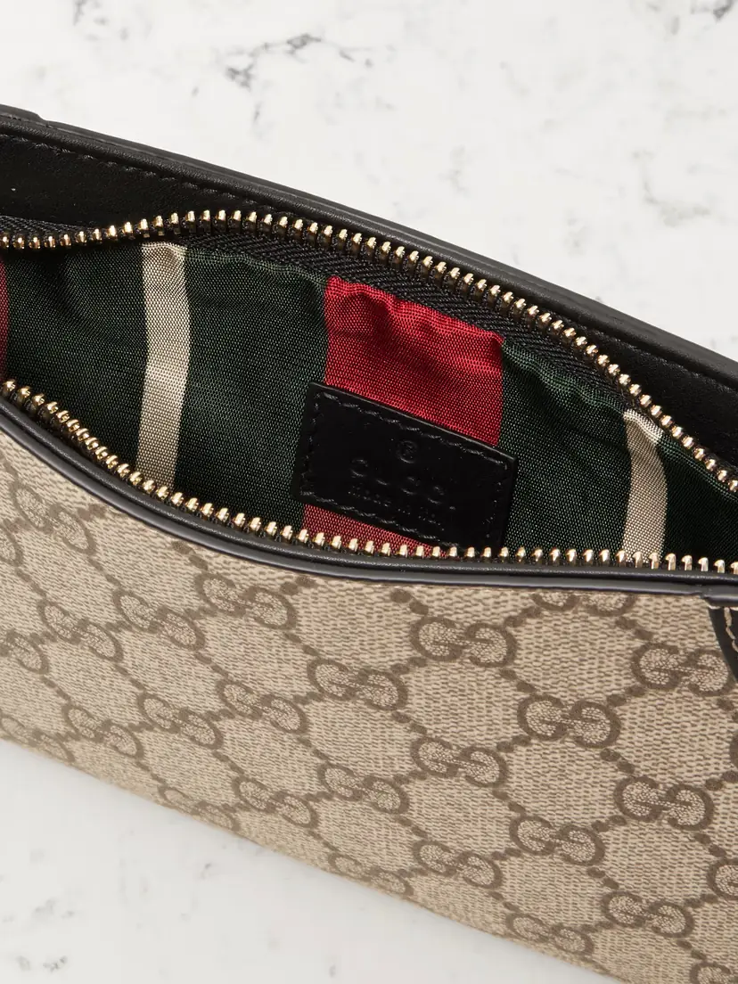 Gucci Gg Emblem Mini Leather-trimmed Printed Coated-canvas Shoulder Bag | Thumbnail 5 Gucci Gg Emblem Mini Leather-trimmed Printed Coated-canvas Shoulder Bag | Thumbnail 5