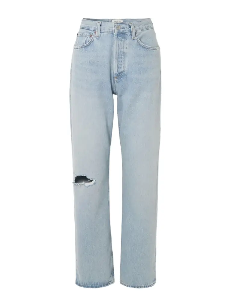 AGOLDE Kelly Distressed High-rise Straight-leg Jeans | Image 1 AGOLDE Kelly Distressed High-rise Straight-leg Jeans | Image 1