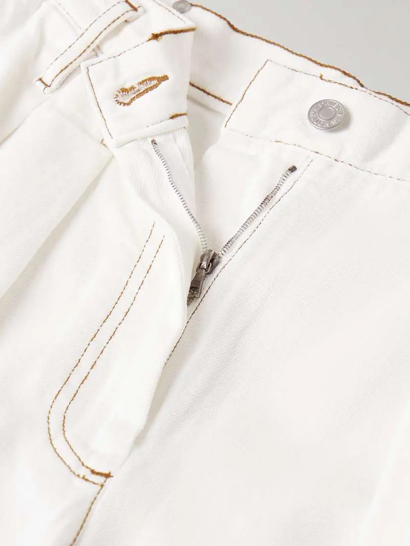 Dries Van Noten Pleated Denim Wide-leg Pants | Thumbnail 5