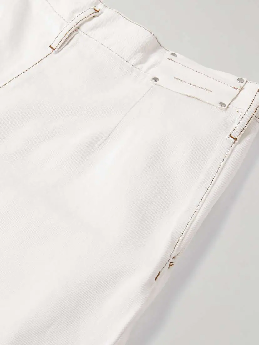 Dries Van Noten Pleated Denim Wide-leg Pants | Thumbnail 6