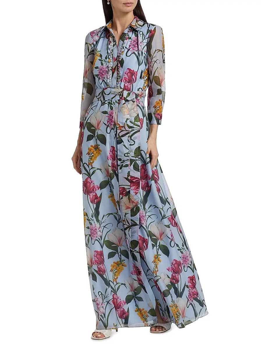 SACHIN & BABI Women's Addison Floral Shirt Gown | Thumbnail 2
